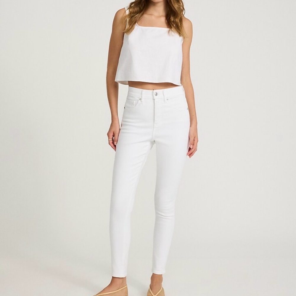 Express High Waisted White Supersoft Skinny Jeans